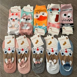 NEW Cute ankle socks for women- 10 pairs
